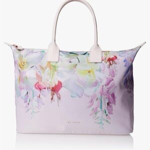 Ted Baker London Pastel Floral Watercolor Tote - Lilac & Pink